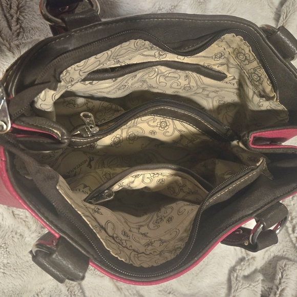 Montana West Hot Pink with Silver and Turquoise Cross  Purse - Picture 4 of 6